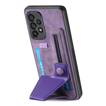 D13 For Samsung Galaxy A53 5G Case K-shaped Kickstand Leather+TPU Phone Cover