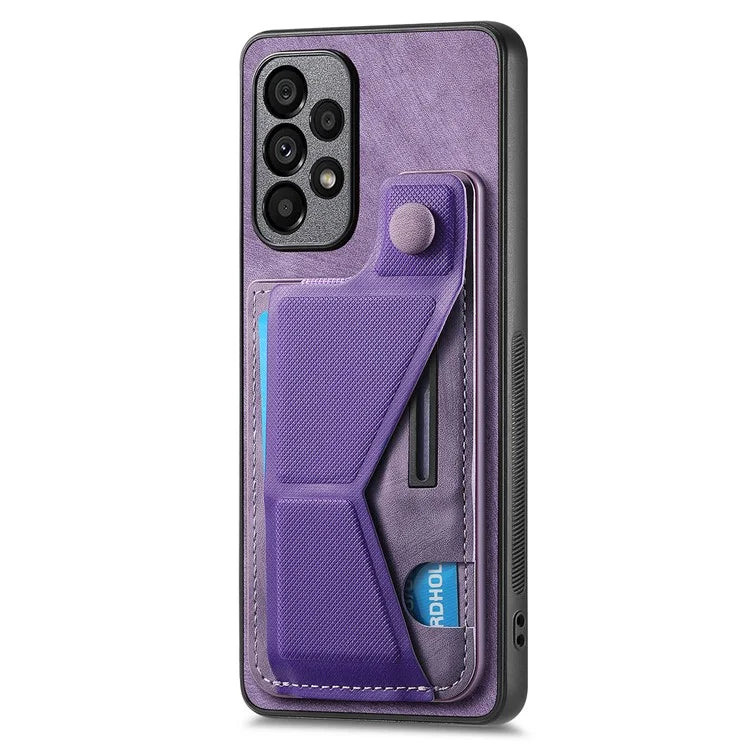 D13 For Samsung Galaxy A53 5G Case K-shaped Kickstand Leather+TPU Phone Cover