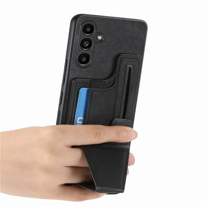D13 For Samsung Galaxy A34 5G Case Retro Leather Card Slot Phone Shell with Kickstand