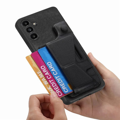 D13 For Samsung Galaxy A34 5G Case Retro Leather Card Slot Phone Shell with Kickstand