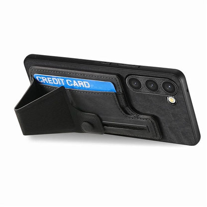 D13 For Samsung Galaxy S23+ Case PU Leather+TPU Card Holder Slots Kickstand Back Cover