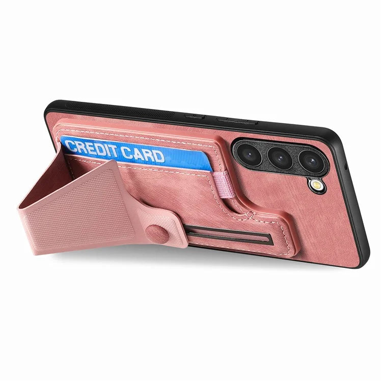 D13 For Samsung Galaxy S23+ Case PU Leather+TPU Card Holder Slots Kickstand Back Cover