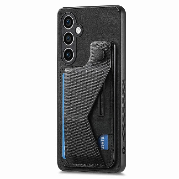 D13 For Samsung Galaxy S23 FE Case Retro Leather+TPU Back Card Holder Phone Cover