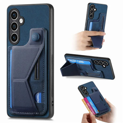 D13 For Samsung Galaxy S23 FE Case Retro Leather+TPU Back Card Holder Phone Cover