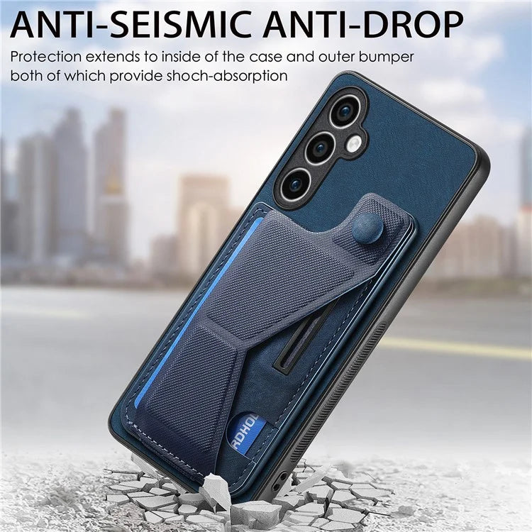 D13 For Samsung Galaxy S23 FE Case Retro Leather+TPU Back Card Holder Phone Cover