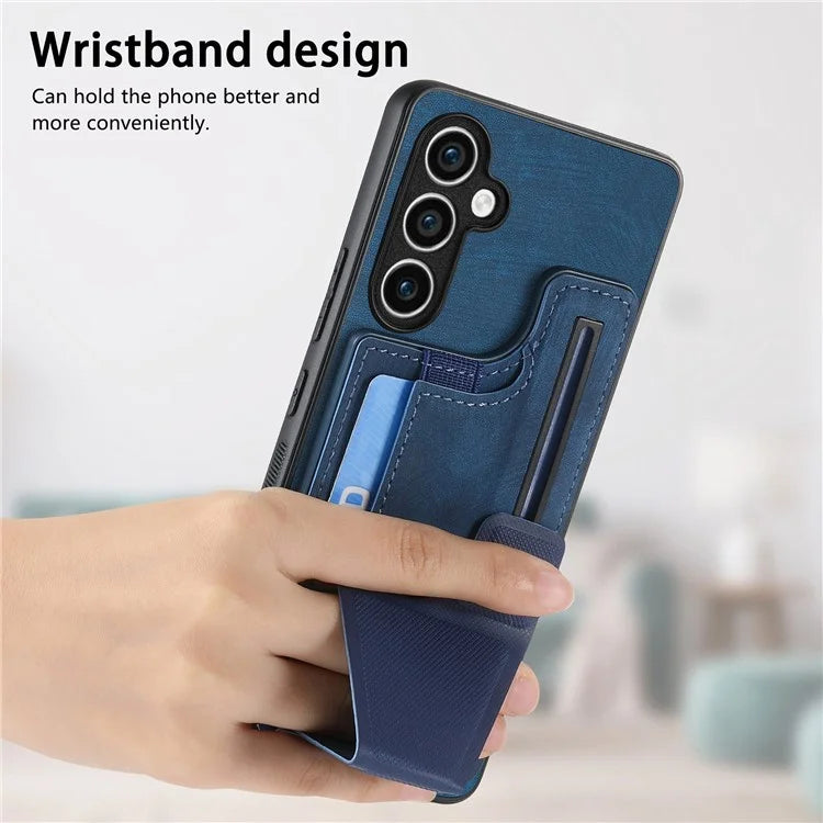 D13 For Samsung Galaxy S23 FE Case Retro Leather+TPU Back Card Holder Phone Cover