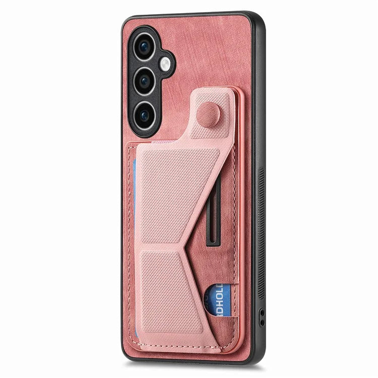 D13 For Samsung Galaxy S23 FE Case Retro Leather+TPU Back Card Holder Phone Cover