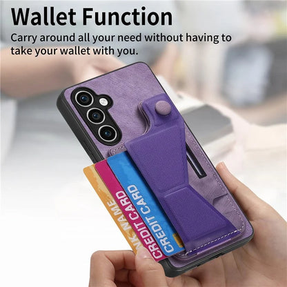 D13 For Samsung Galaxy S23 FE Case Retro Leather+TPU Back Card Holder Phone Cover
