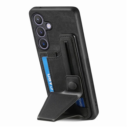 D13 For Samsung Galaxy S24+ Case Retro Leather+TPU Kickstand Cover with Card Holder