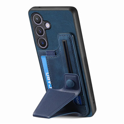 D13 For Samsung Galaxy S24+ Case Retro Leather+TPU Kickstand Cover with Card Holder