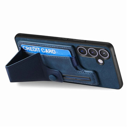 D13 For Samsung Galaxy S24+ Case Retro Leather+TPU Kickstand Cover with Card Holder