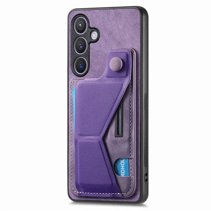 D13 For Samsung Galaxy S24+ Case Retro Leather+TPU Kickstand Cover with Card Holder