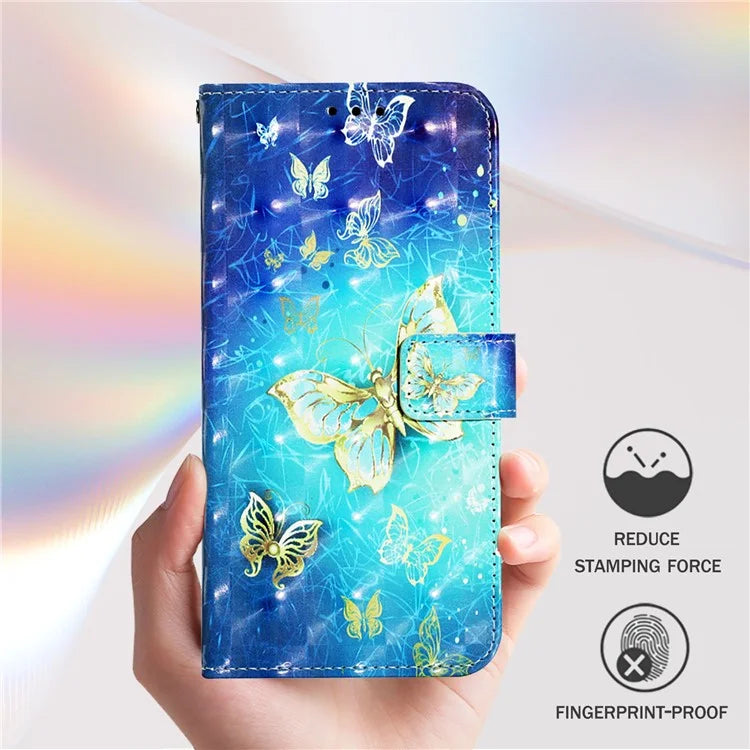 YB Pattern Printing Leather Series-2 For iPhone SE (2024) Protective Case with Hand Strap