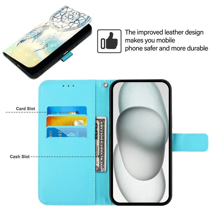 YB Pattern Printing Leather Series-2 For iPhone SE (2024) Protective Case with Hand Strap