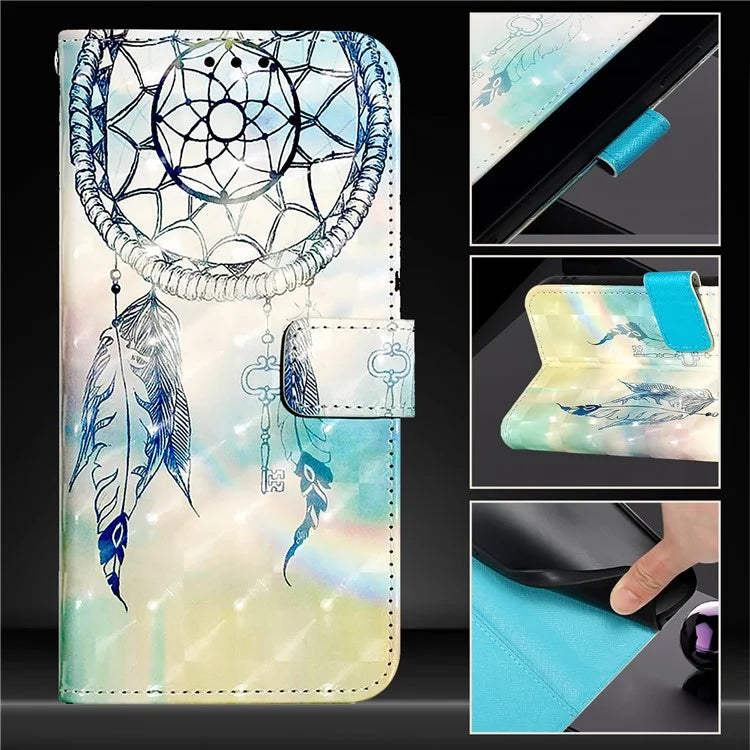 YB Pattern Printing Leather Series-2 For iPhone SE (2024) Protective Case with Hand Strap