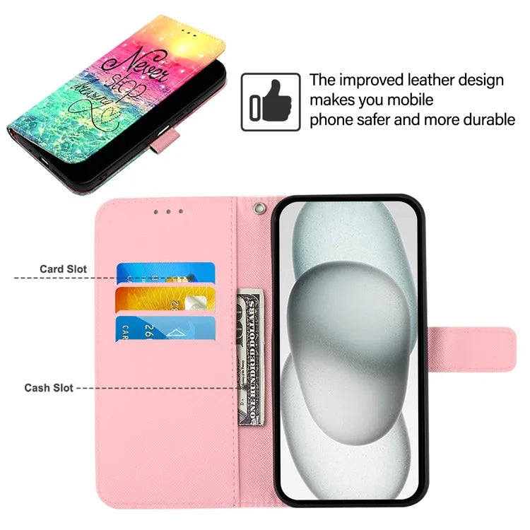 YB Pattern Printing Leather Series-2 For iPhone SE (2024) Protective Case with Hand Strap