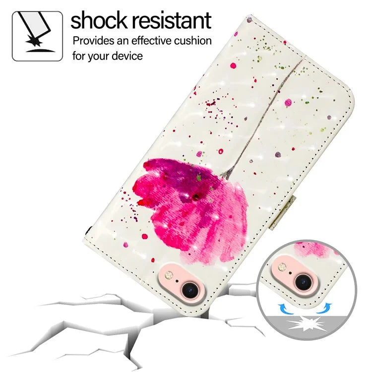 YB Pattern Printing Leather Series-2 For iPhone SE (2024) Protective Case with Hand Strap