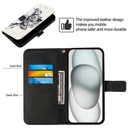 YB Pattern Printing Leather Series-2 For iPhone SE (2024) Protective Case with Hand Strap