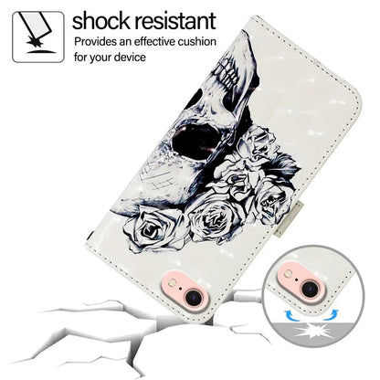 YB Pattern Printing Leather Series-2 For iPhone SE (2024) Protective Case with Hand Strap