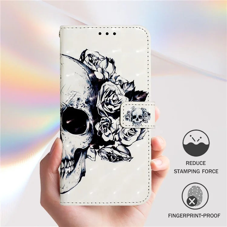 YB Pattern Printing Leather Series-2 For iPhone SE (2024) Protective Case with Hand Strap