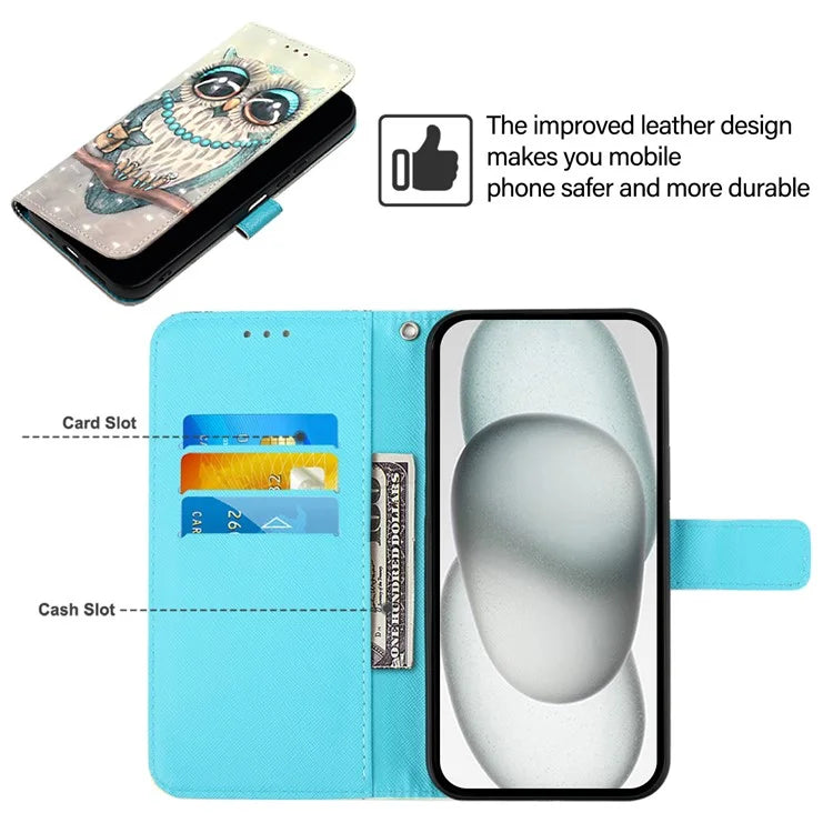 YB Pattern Printing Leather Series-2 For iPhone SE (2024) Protective Case with Hand Strap