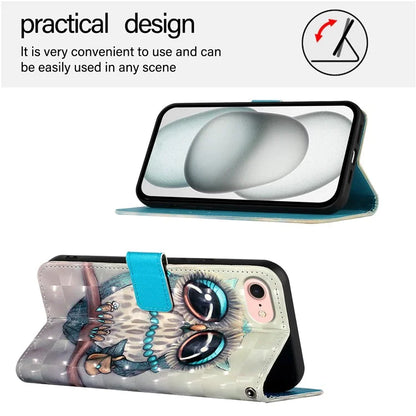 YB Pattern Printing Leather Series-2 For iPhone SE (2024) Protective Case with Hand Strap