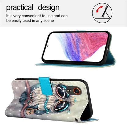 YB Pattern Printing Leather Series-2 For Samsung Galaxy Xcover7 Case Magnetic Card Slots Protective Shell