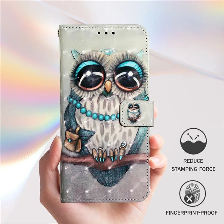 YB Pattern Printing Leather Series-2 For Samsung Galaxy Xcover7 Case Magnetic Card Slots Protective Shell