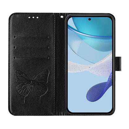 YB Imprinting Series-4 For Samsung Galaxy M55 5G / C55 5G / F55 5G Case Butterfly Flower Flip Wallet Leather Phone Cover