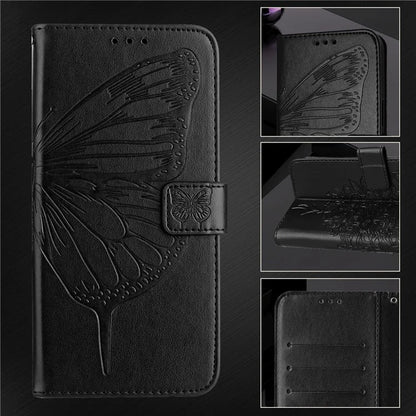 YB Imprinting Series-4 For Samsung Galaxy M55 5G / C55 5G / F55 5G Case Butterfly Flower Flip Wallet Leather Phone Cover