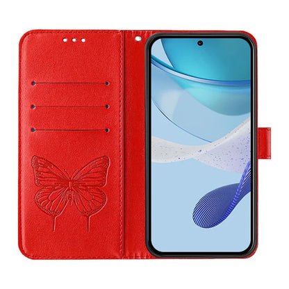 YB Imprinting Series-4 For Samsung Galaxy M55 5G / C55 5G / F55 5G Case Butterfly Flower Flip Wallet Leather Phone Cover