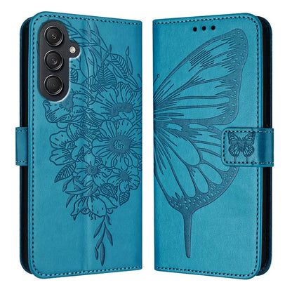 YB Imprinting Series-4 For Samsung Galaxy M55 5G / C55 5G / F55 5G Case Butterfly Flower Flip Wallet Leather Phone Cover