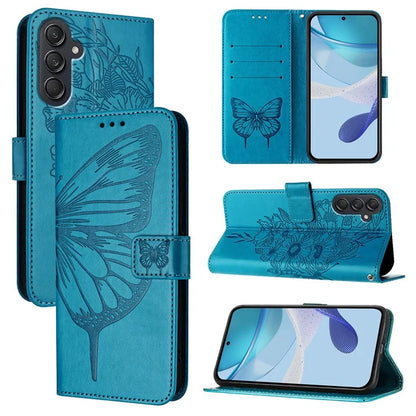 YB Imprinting Series-4 For Samsung Galaxy M55 5G / C55 5G / F55 5G Case Butterfly Flower Flip Wallet Leather Phone Cover