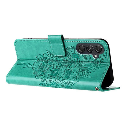 YB Imprinting Series-4 For Samsung Galaxy M55 5G / C55 5G / F55 5G Case Butterfly Flower Flip Wallet Leather Phone Cover