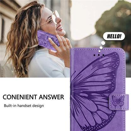 YB Imprinting Series-4 For Samsung Galaxy M55 5G / C55 5G / F55 5G Case Butterfly Flower Flip Wallet Leather Phone Cover