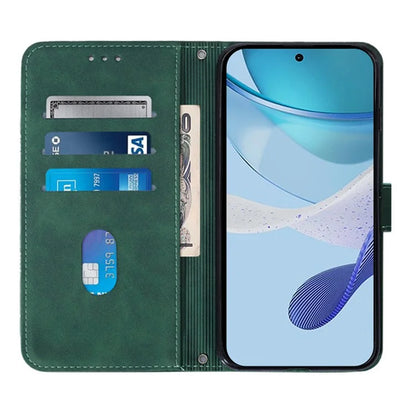 YB Imprinting Series-2 for Samsung Galaxy M55 5G / C55 5G / F55 5G Case with Long Strap Leather Imprinted Phone Coverish Green