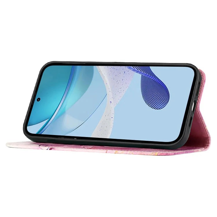 YB Pattern Printing Leather Series-6 For Realme 12 5G Magnetic Phone Case Wallet Cover with Shoulder Strap