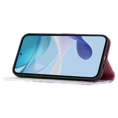 YB Pattern Printing Leather Series-6 For Realme 12 5G Magnetic Phone Case Wallet Cover with Shoulder Strap