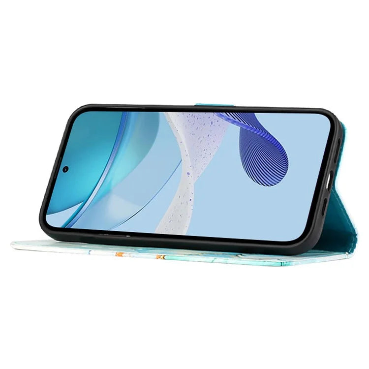 YB Pattern Printing Leather Series-6 For Realme 12 5G Magnetic Phone Case Wallet Cover with Shoulder Strap