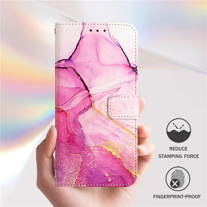 YB Pattern Printing Leather Series-5 For Realme 12 5G Case Marble Pattern Leather Phone Cover