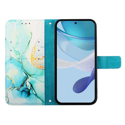 YB Pattern Printing Leather Series-5 For Realme 12 5G Case Marble Pattern Leather Phone Cover