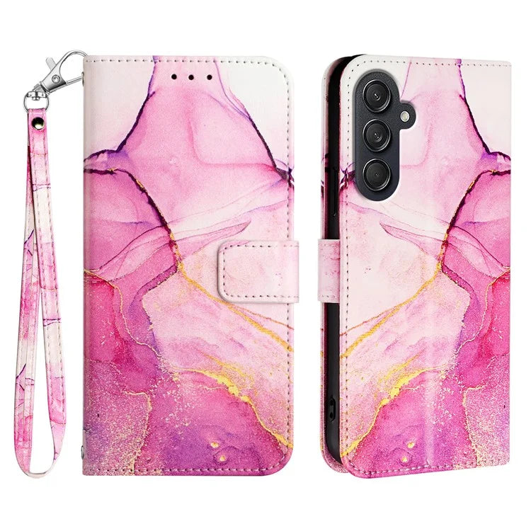 For Samsung Galaxy M55 5G / C55 5G / F55 5G Case Leather Wallet Phone Cover with Strap