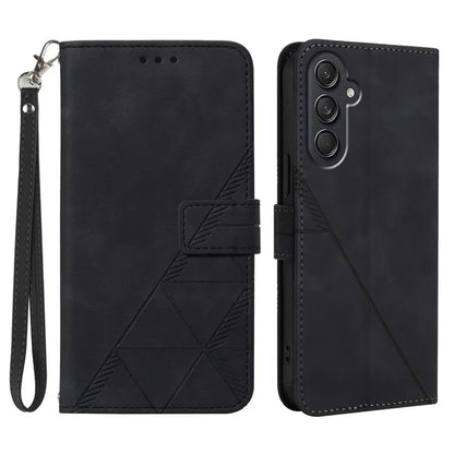 For Samsung Galaxy M55 5G / C55 5G / F55 5G Case Magnetic Closure PU Leather Phone Cover with Wrist Strap