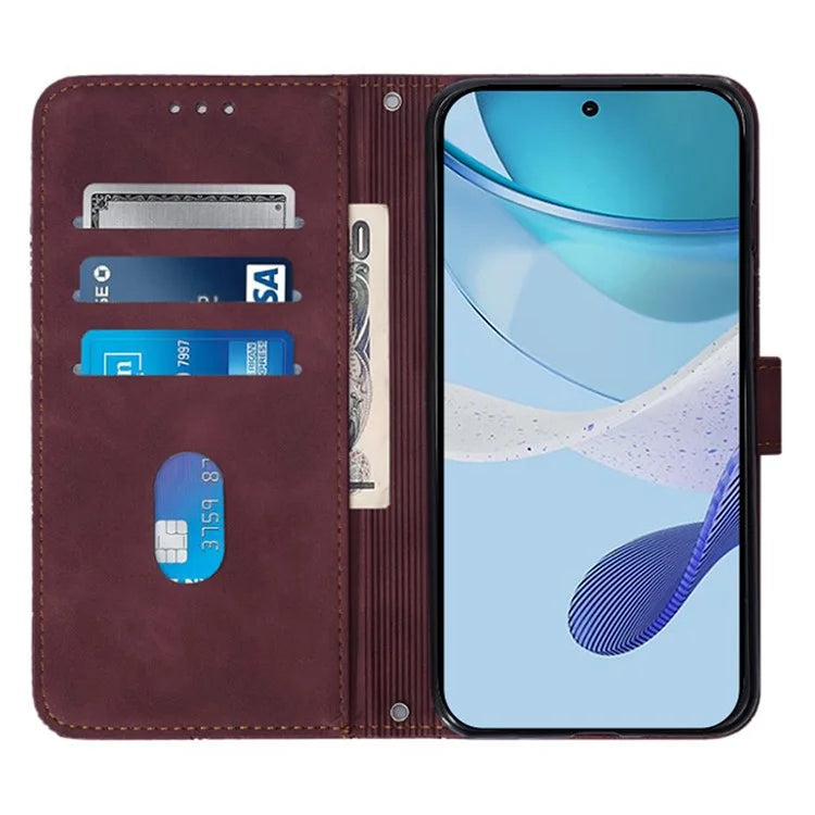 For Samsung Galaxy M55 5G / C55 5G / F55 5G Case Magnetic Closure PU Leather Phone Cover with Wrist Strap