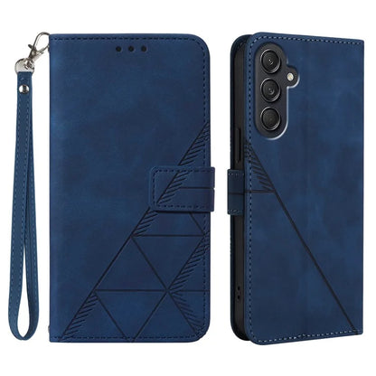 For Samsung Galaxy M55 5G / C55 5G / F55 5G Case Magnetic Closure PU Leather Phone Cover with Wrist Strap