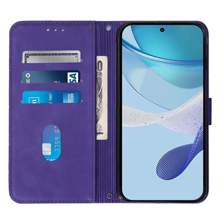 For Samsung Galaxy M55 5G / C55 5G / F55 5G Case Magnetic Closure PU Leather Phone Cover with Wrist Strap