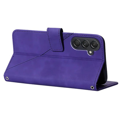 For Samsung Galaxy M55 5G / C55 5G / F55 5G Case Magnetic Closure PU Leather Phone Cover with Wrist Strap