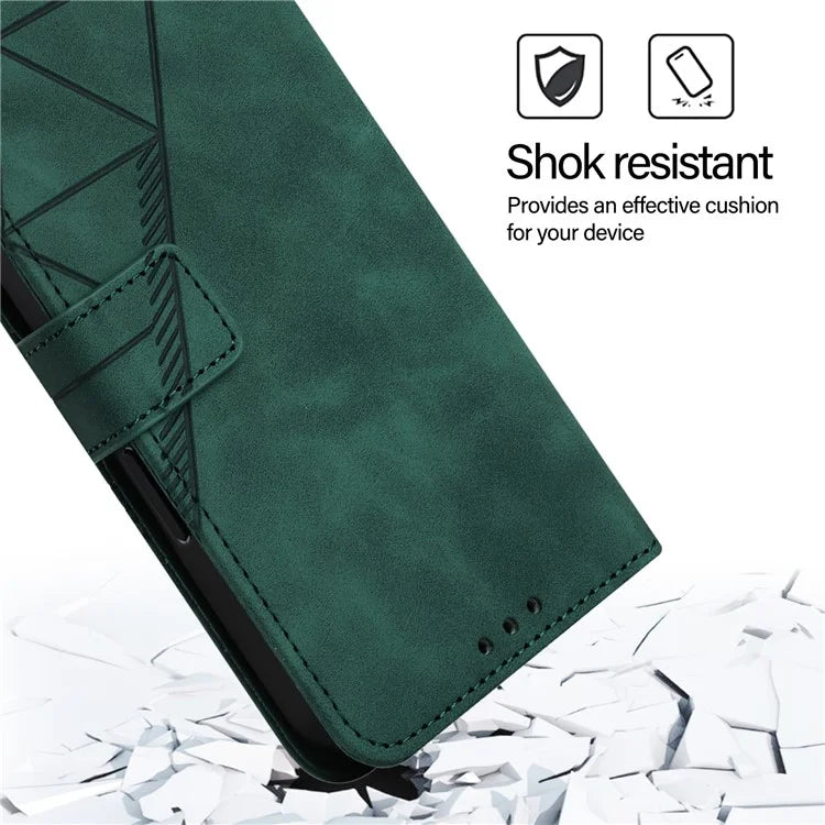 YB Imprinting Series-1 For Samsung Galaxy M62 / F62 Wallet Case Leather Magnetic Clasp Phone Coverish Green