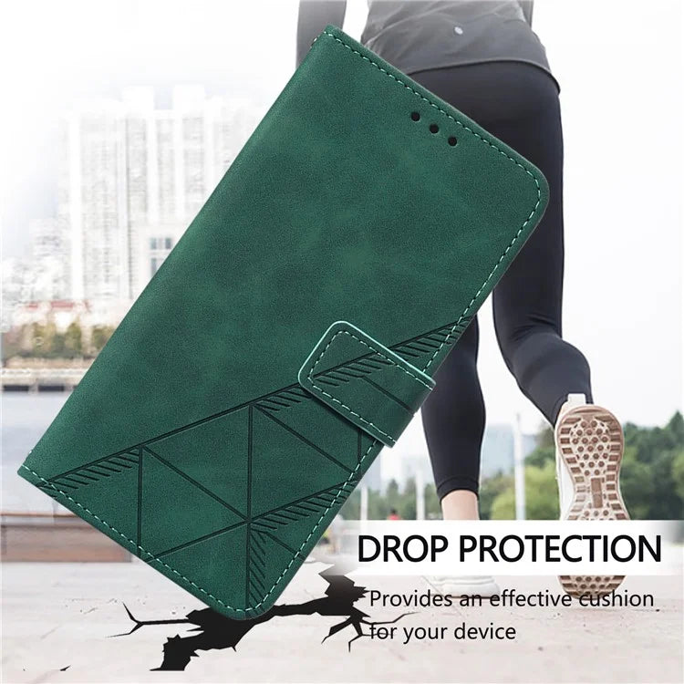 YB Imprinting Series-1 For Samsung Galaxy M62 / F62 Wallet Case Leather Magnetic Clasp Phone Coverish Green