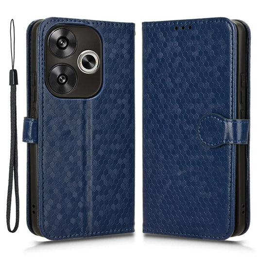 For Xiaomi Redmi Turbo 3 5G / Poco F6 5G Leather Case 3 Card Holder Slots Dots Pattern Phone Cover